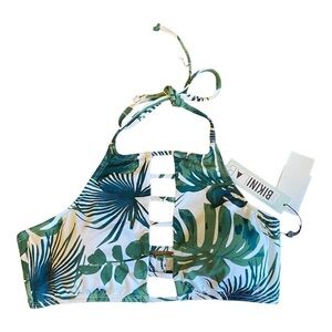 Bikini Lab Strappy High Neck Bikini Top NWT